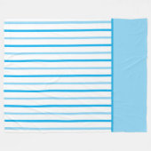 Blaue und weiße Streifen Fleecedecke (Vorderseite (Horizontal))