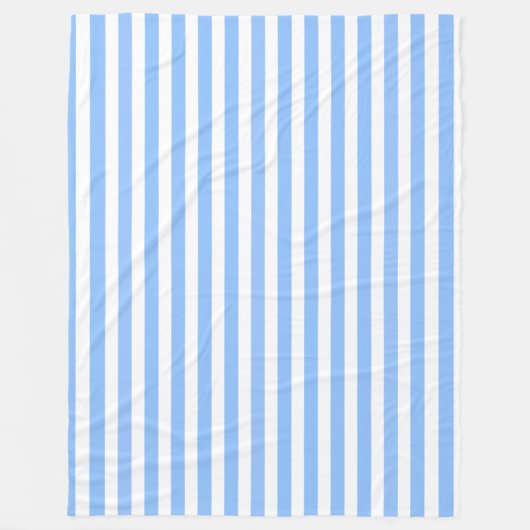 Blaue und weiße Streifen Fleecedecke (Vorderseite)