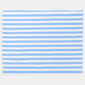 Blaue und weiße Streifen Fleecedecke (Vorderseite (Horizontal))