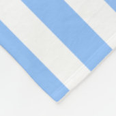 Blaue und weiße Streifen Fleecedecke (Ecke)