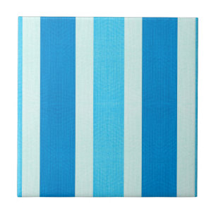 Blaue und weiße Streifen Fliese