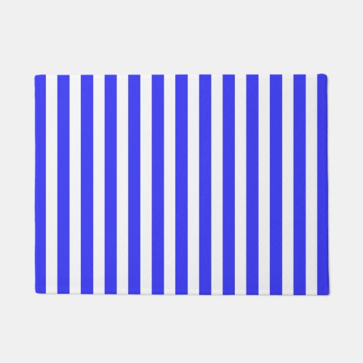Blaue und weiße Streifen Fußmatte (Vorderseite)