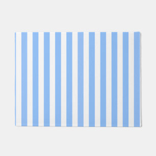 Blaue und weiße Streifen Fußmatte