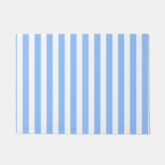 Blaue und weiße Streifen Fußmatte (Vorderseite)