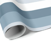 Blaue und weiße Streifen Geschenkpapier (Rolleneckpunkt)