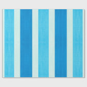 Blaue und weiße Streifen Geschenkpapier (Flach)