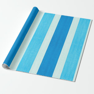 Blaue und weiße Streifen Geschenkpapier