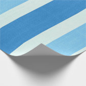 Blaue und weiße Streifen Geschenkpapier (Ecke)