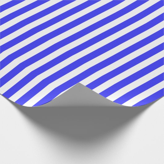 Blaue und weiße Streifen Geschenkpapier (Ecke)