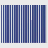 Blaue und weiße Streifen Geschenkpapier (Flach)
