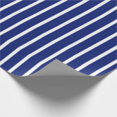 Blaue und weiße Streifen Geschenkpapier (Ecke)