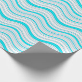Blaue und weiße Streifen Geschenkpapier (Ecke)