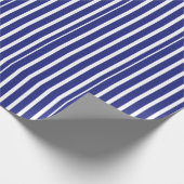 Blaue und weiße Streifen Geschenkpapier (Ecke)
