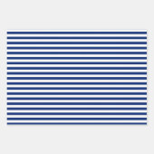 Blaue und weiße Streifen Geschenkpapier Set (Vorderseite 3)