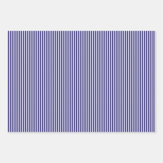 Blaue und weiße Streifen Geschenkpapier Set (Vorderseite 3)