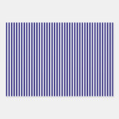Blaue und weiße Streifen Geschenkpapier Set (Vorderseite)