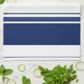 Blaue und weiße Streifen Geschirrtuch (Gefaltet)