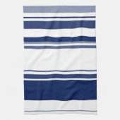 Blaue und weiße Streifen Geschirrtuch (Vertikal)