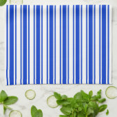 Blaue und weiße Streifen Geschirrtuch (Gefaltet)