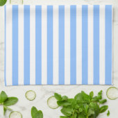 Blaue und weiße Streifen Geschirrtuch (Gefaltet)