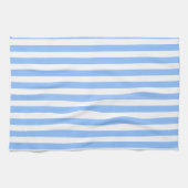 Blaue und weiße Streifen Geschirrtuch (Horizontal)