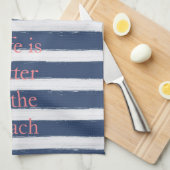 Blaue und weiße Streifen Geschirrtuch (Viertel Falte)