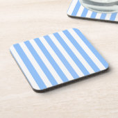 Blaue und weiße Streifen Getränkeuntersetzer (Linke Seite)