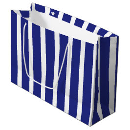 Blaue und weiße Streifen Große Geschenktüte