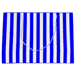 Blaue und weiße Streifen Große Geschenktüte
