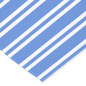 Blaue und weiße Streifen Großer Tischläufer (Ecke)