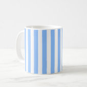 Blaue und weiße Streifen Kaffeetasse (Vorderseite Links)