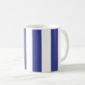 Blaue und weiße Streifen Kaffeetasse (VorderseiteRechts)