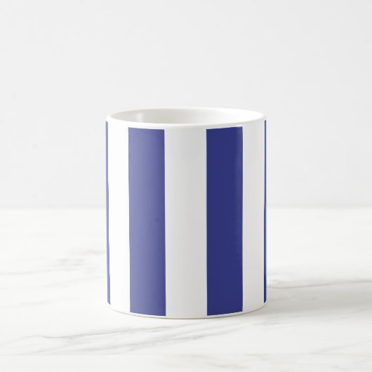 Blaue und weiße Streifen Kaffeetasse (Mittel)