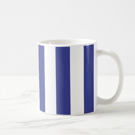 Blaue und weiße Streifen Kaffeetasse (Rechts)