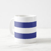 Blaue und weiße Streifen Kaffeetasse (Vorderseite Links)