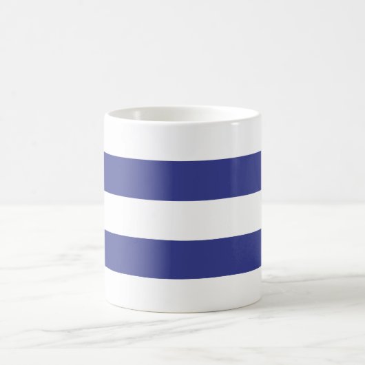 Blaue und weiße Streifen Kaffeetasse (Mittel)