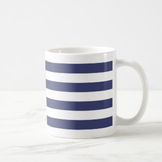 Blaue und weiße Streifen Kaffeetasse