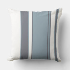 Blaue und weiße Streifen Kissen