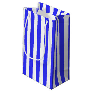 Blaue und weiße Streifen Kleine Geschenktüte