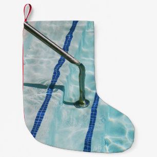Blaue und weiße Streifen Kleiner Weihnachtsstrumpf