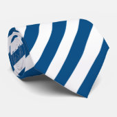 Blaue und weiße Streifen Krawatte (Gerollt)