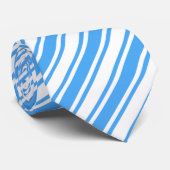 Blaue und weiße Streifen Krawatte (Gerollt)