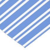 Blaue und weiße Streifen Kurzer Tischläufer (Ecke)