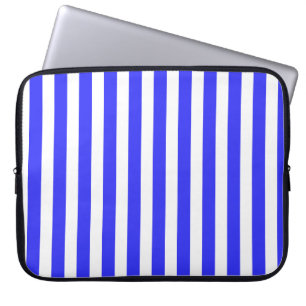 Blaue und weiße Streifen Laptopschutzhülle