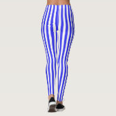 Blaue und weiße Streifen Leggings (Rückseite)