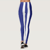 Blaue und weiße Streifen Leggings (Rückseite)
