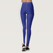 Blaue und weiße Streifen Leggings (Rückseite)