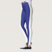 Blaue und weiße Streifen Leggings (Links)