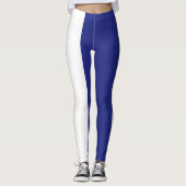 Blaue und weiße Streifen Leggings (Vorderseite)