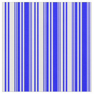 Blaue und weiße Streifen/Linienmuster Stoff